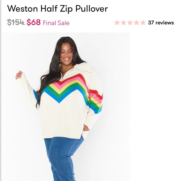 Show Me Your Mumu Weston rainbow sweater plus - Picture 3 of 10